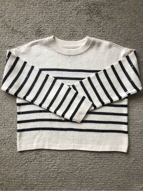 LOFT Crewneck SEQUINS Sweater.